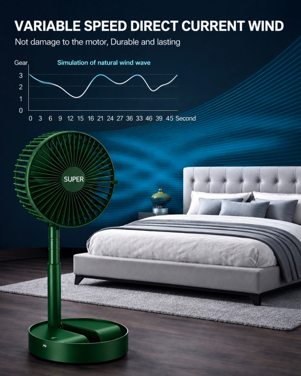 𝐀𝐢𝐫𝐅𝐥𝐞𝐱 𝐒𝐮𝐩𝐞𝐫™ - Portable Cooling Fan