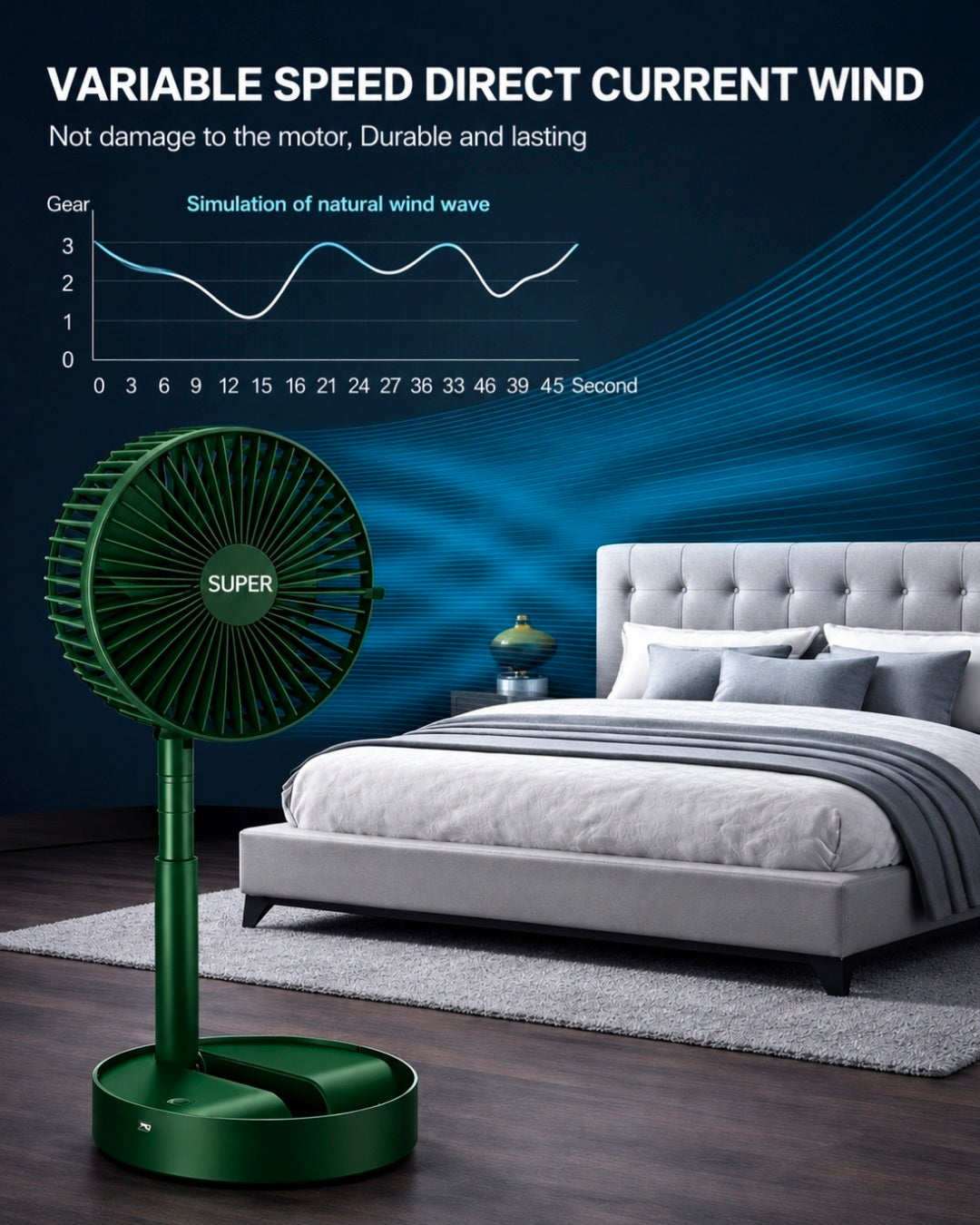 𝐀𝐢𝐫𝐅𝐥𝐞𝐱 𝐒𝐮𝐩𝐞𝐫™ - Portable Cooling Fan