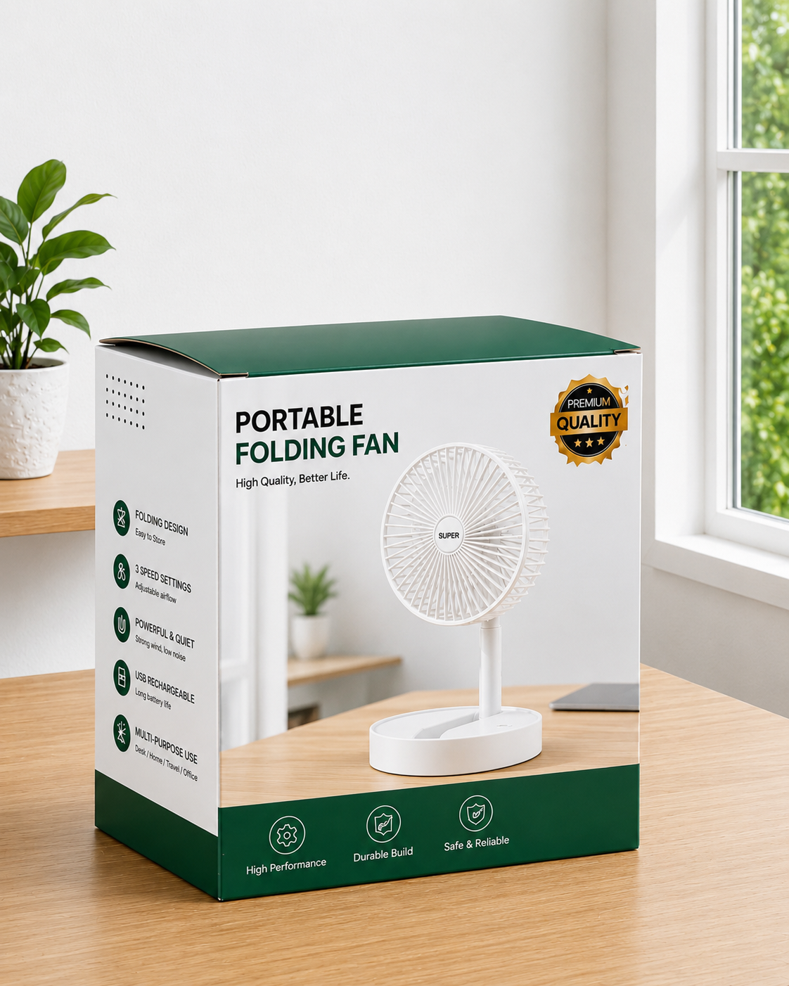 𝐀𝐢𝐫𝐅𝐥𝐞𝐱 𝐒𝐮𝐩𝐞𝐫™ - Portable Cooling Fan